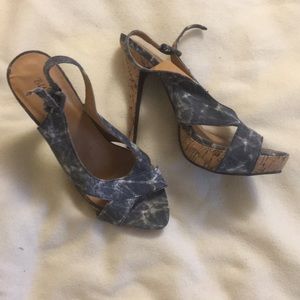 Jean colored strappy heels size 8